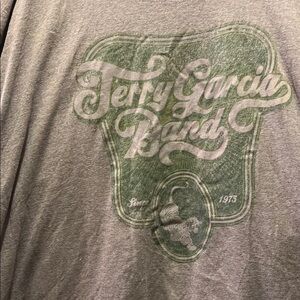 Jerry Garcia Band Short Sleeve Tee with Vintage Graphic Print. Grateful Dead